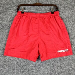 Original Watermen Shorts Lifeguard Mens Medium Red Supplex Nylon Board Trunks